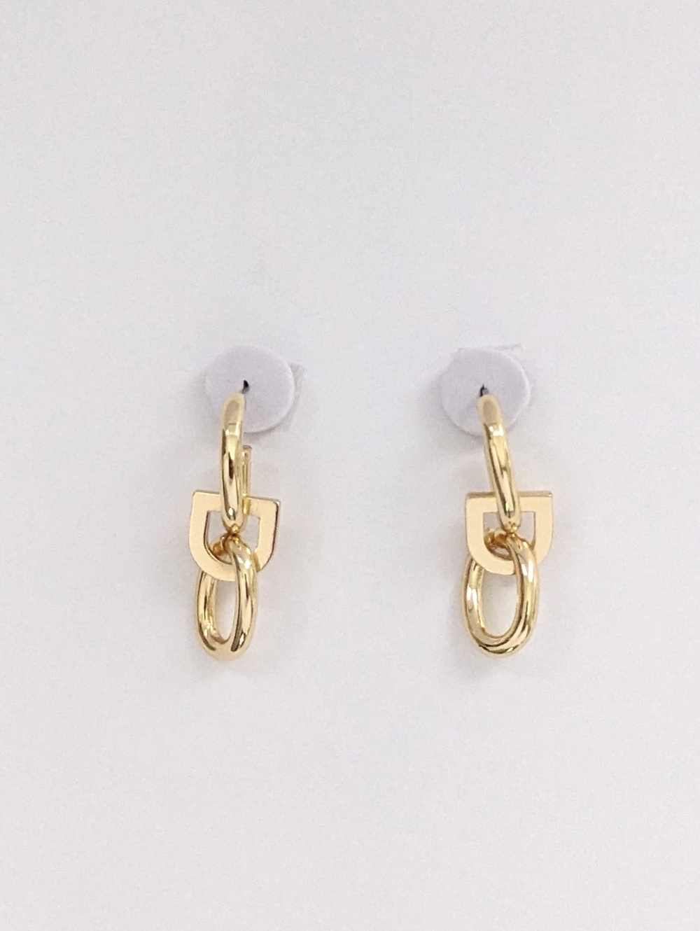 Gold Link Drop Earrings